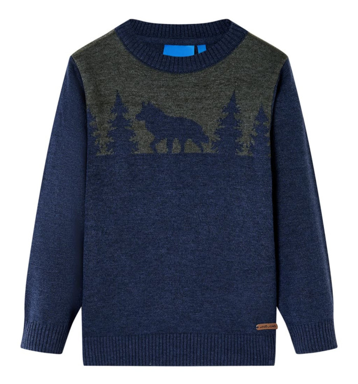 Pull-over tricoté pour enfants bleu marine 128 | Mobilier & Déco