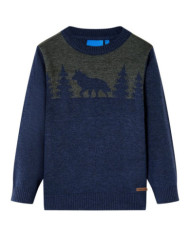 Pull-over tricoté pour enfants bleu marine 128 | Mobilier & Déco