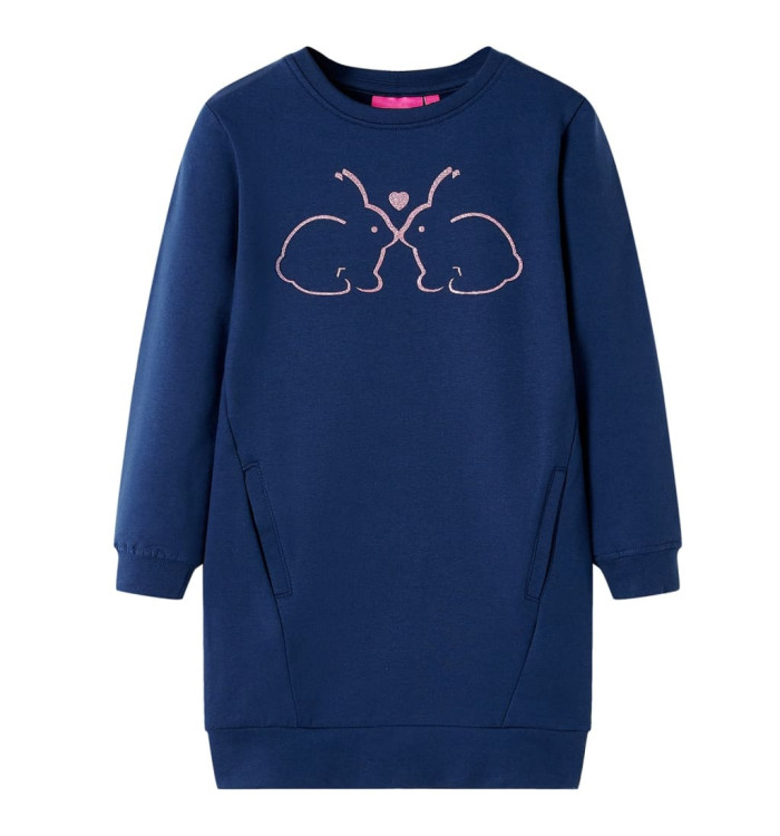 Robe sweatshirt pour enfants bleu marine 92 | Mobilier & Déco