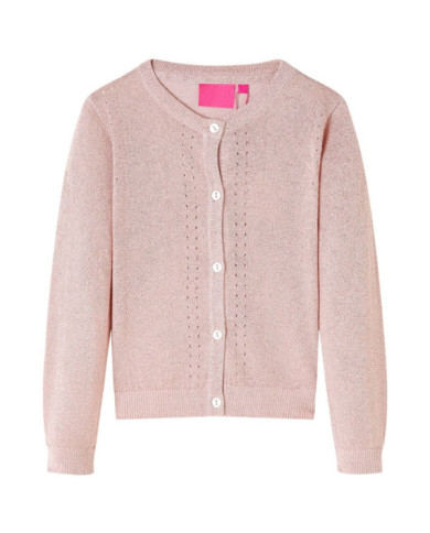 Cardigan pour enfants tricoté rose doux 116 | Mobilier & Déco
