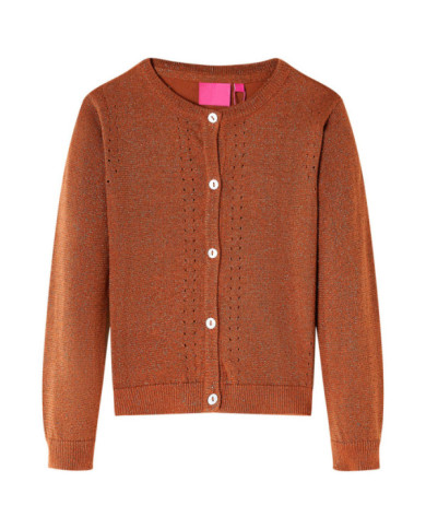 Cardigan pour enfants tricoté cognac 116 | Mobilier & Déco