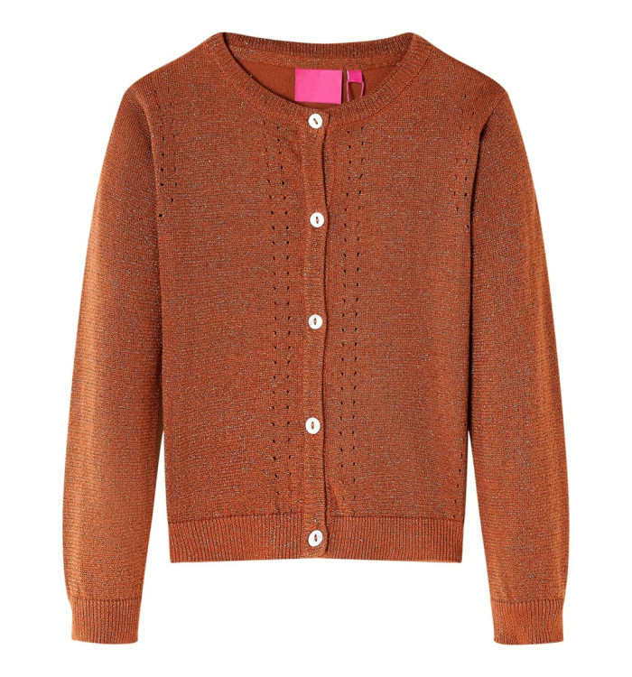 Cardigan pour enfants tricoté cognac 92 | Mobilier & Déco