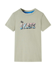T-shirt pour enfants kaki clair 140 | Mobilier & Déco