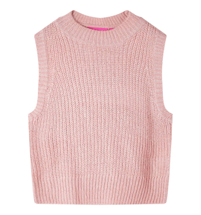 Gilet pull-over tricoté pour enfants rose clair 92 | Mobilier & Déco