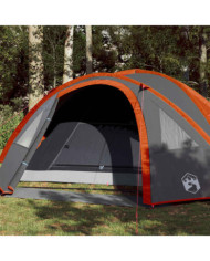Tente de camping à dôme 4 personnes orange imperméable | Mobilier & Déco