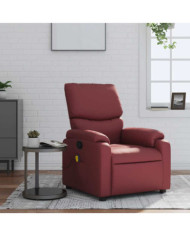Fauteuil de massage inclinable Rouge bordeaux Similicuir | Mobilier & Déco