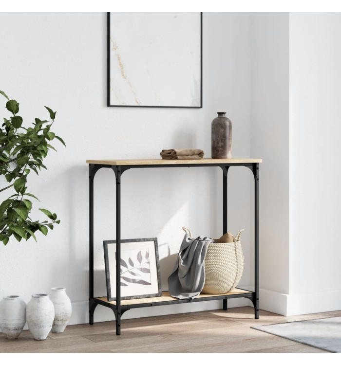 Table console chêne sonoma 75x30,5x75 cm bois d'ingénierie | Mobilier & Déco