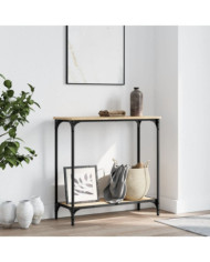 Table console chêne sonoma 75x30,5x75 cm bois d'ingénierie | Mobilier & Déco