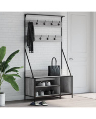 Porte-vêtements et rangement des chaussures sonoma gris | Mobilier & Déco