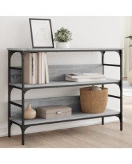 Table console sonoma gris 100x32x75 cm bois d'ingénierie | Mobilier & Déco