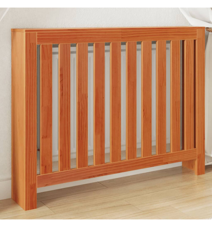 Cache-radiateur cire marron 108,5x19x84 cm bois massif de pin | Mobilier & Déco