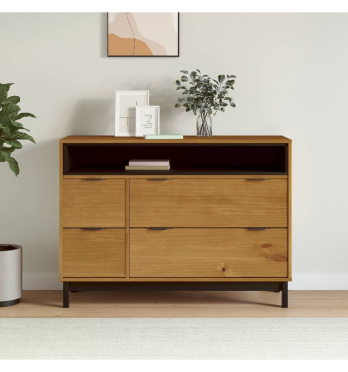 Commode FLAM 110x40x80 cm bois de pin massif | Mobilier & Déco