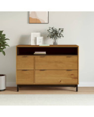 Commode FLAM 110x40x80 cm bois de pin massif | Mobilier & Déco