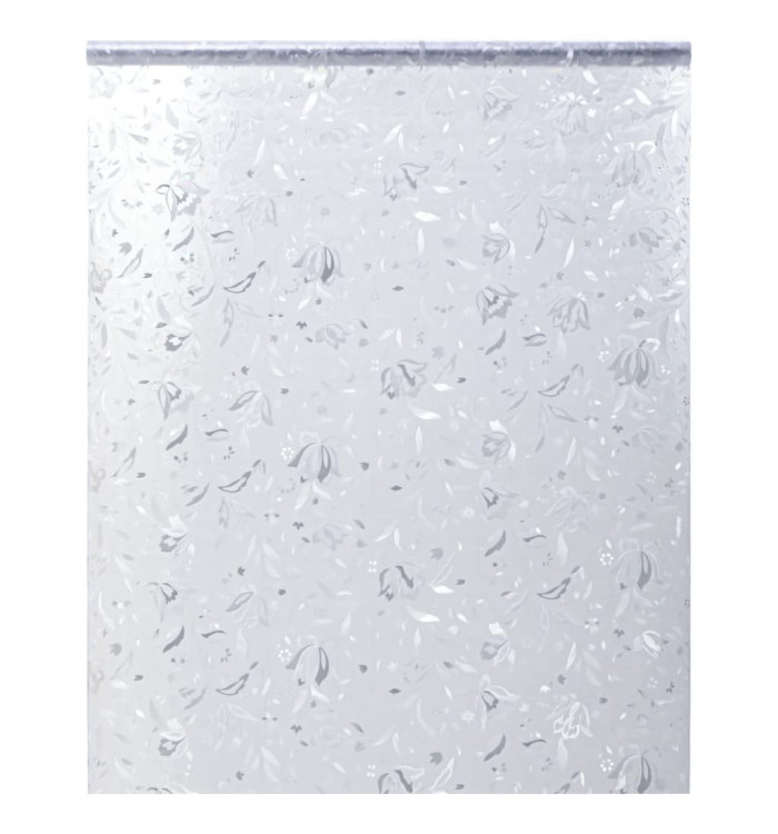 Film pour fenêtre dépoli motif de fleurs 90x500 cm PVC | Mobilier & Déco