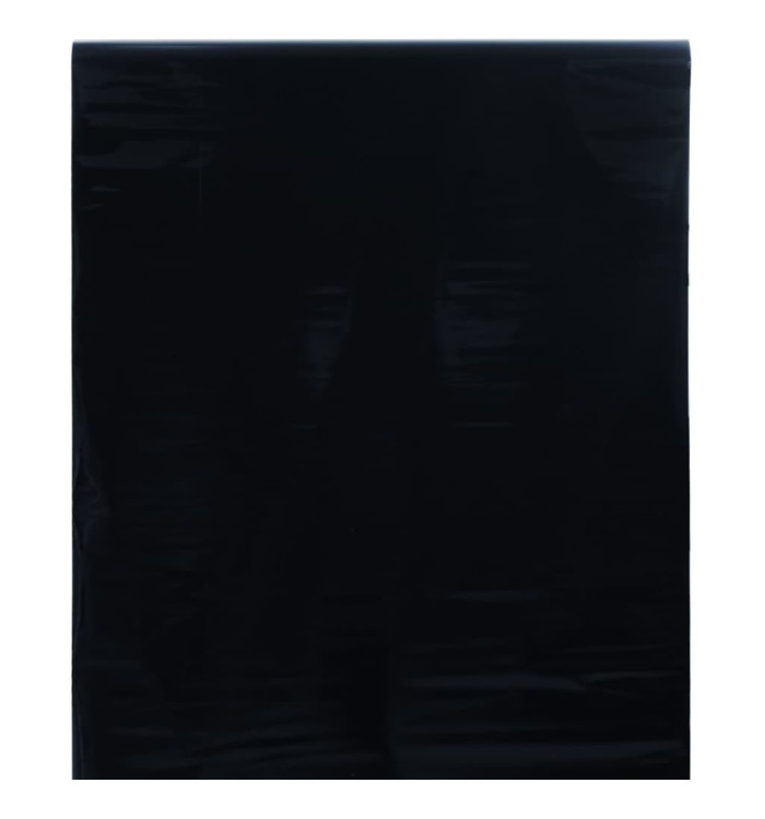 Film de fenêtre statique dépoli noir 90x2000 cm PVC | Mobilier & Déco