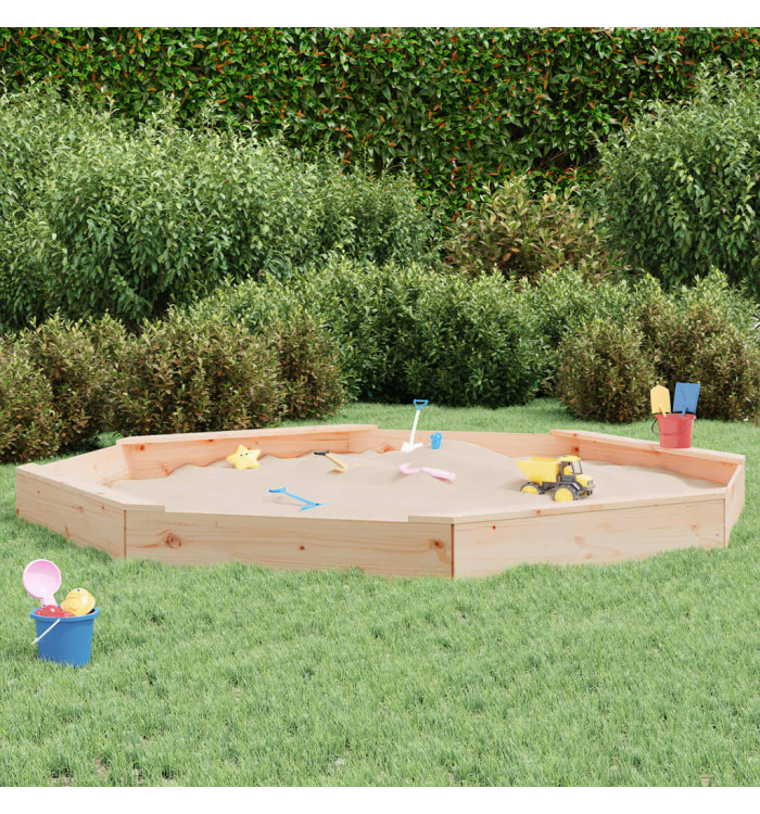 Bac à sable avec sièges octogone bois de pin massif | Mobilier & Déco