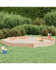 Bac à sable avec sièges octogone bois de pin massif | Mobilier & Déco