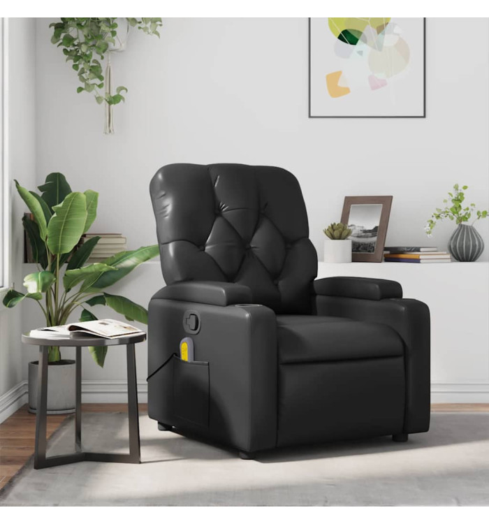Fauteuil de massage inclinable Noir Similicuir | Mobilier & Déco