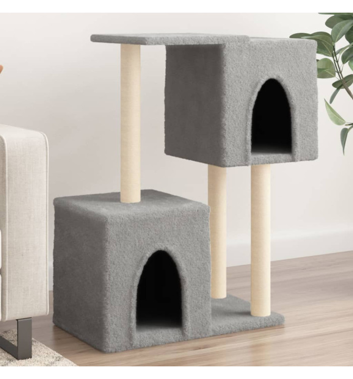 Arbre à chat avec griffoirs en sisal gris clair 86 cm | Mobilier & Déco