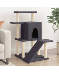 Arbre à chat avec griffoirs en sisal gris foncé 97 cm | Mobilier & Déco