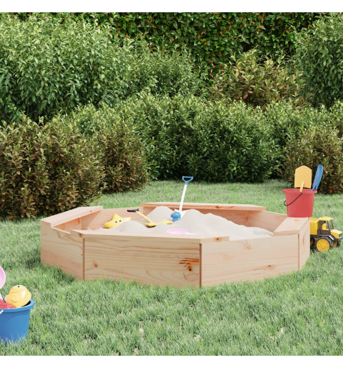 Bac à sable avec sièges octogone bois de pin massif | Mobilier & Déco