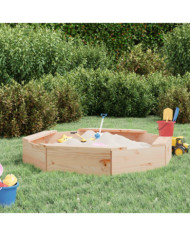 Bac à sable avec sièges octogone bois de pin massif | Mobilier & Déco