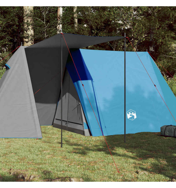Tente de camping 3 personnes bleu imperméable | Mobilier & Déco
