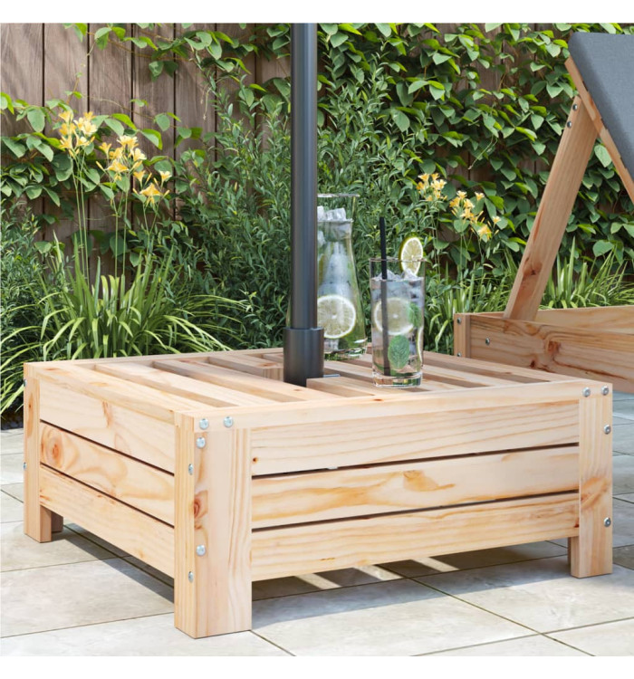 Couvercle de base de parasol bois massif de pin | Mobilier & Déco