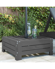 Couvercle de base de parasol gris bois massif de pin | Mobilier & Déco