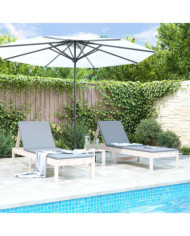 Chaises longues lot de 2 blanc 199,5x60x74cm bois massif de pin | Mobilier & Déco