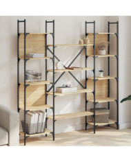 Bibliothèque chêne sonoma 155,5x24x166,5 cm bois d'ingénierie | Mobilier & Déco