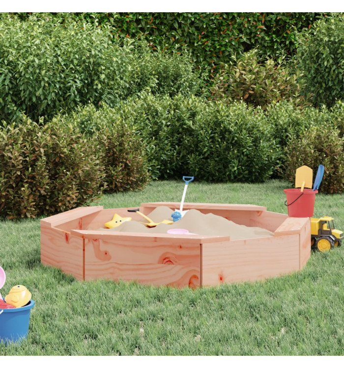 Bac à sable avec sièges octogone bois massif de douglas | Mobilier & Déco