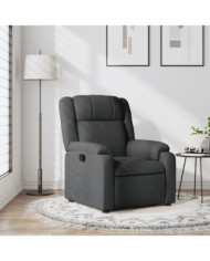 Fauteuil inclinable Gris foncé Tissu | Mobilier & Déco