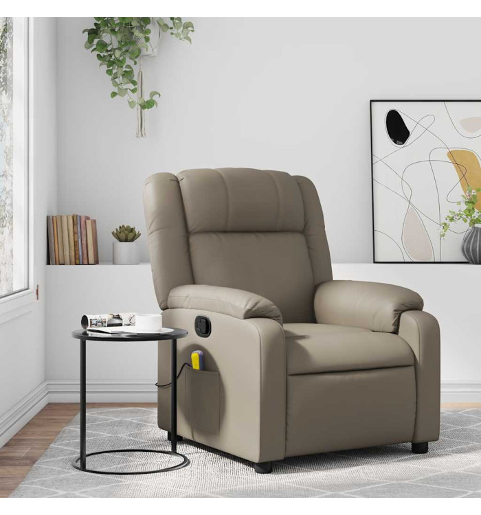 Fauteuil de massage inclinable Cappuccino Similicuir | Mobilier & Déco