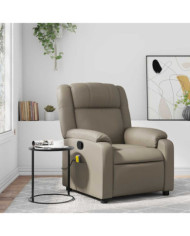 Fauteuil de massage inclinable Cappuccino Similicuir | Mobilier & Déco