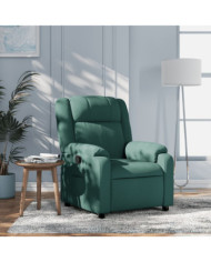 Fauteuil inclinable Vert foncé Tissu | Mobilier & Déco