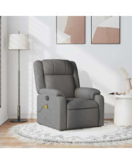 Fauteuil de massage inclinable Gris foncé Tissu | Mobilier & Déco