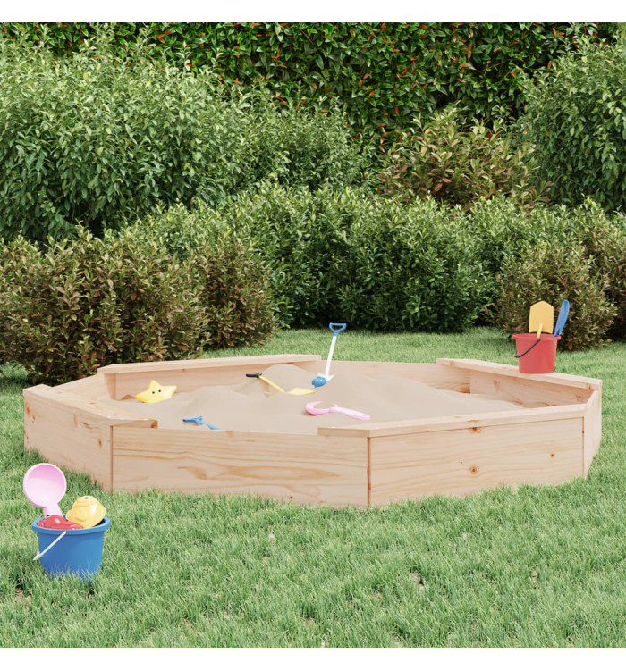 Bac à sable avec sièges octogone bois de pin massif | Mobilier & Déco