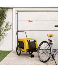 Remorque de vélo pour animaux de compagnie jaune et noir | Mobilier & Déco