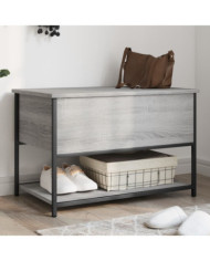 Banc de rangement sonoma gris 70x42,5x47 cm bois d'ingénierie | Mobilier & Déco