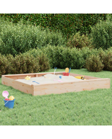 Bac à sable avec sièges carré bois de pin massif | Mobilier & Déco