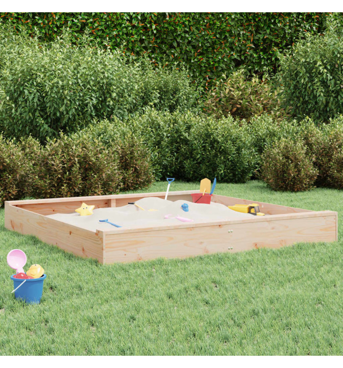 Bac à sable avec sièges carré bois de pin massif | Mobilier & Déco