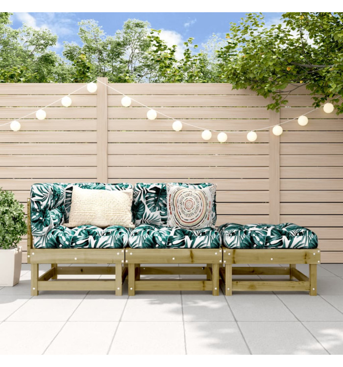 Salon de jardin 3 pcs bois de pin imprégné | Mobilier & Déco
