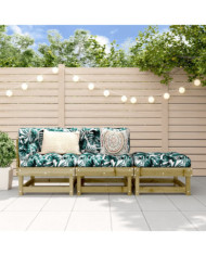 Salon de jardin 3 pcs bois de pin imprégné | Mobilier & Déco