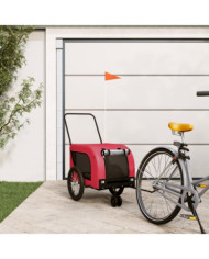 Remorque de vélo pour animaux de compagnie rouge et noir | Mobilier & Déco
