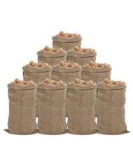 Sacs en jute 10 pcs 65x135 cm 100 % jute 340 g/m² | Mobilier & Déco