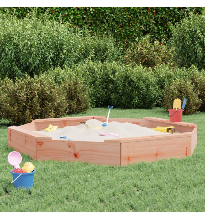 Bac à sable avec sièges octogone bois massif de douglas | Mobilier & Déco