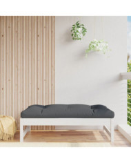Repose-pied de jardin 120x80 cm blanc bois de pin massif | Mobilier & Déco