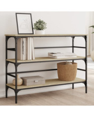 Table console chêne sonoma 100x32x75 cm bois d'ingénierie | Mobilier & Déco
