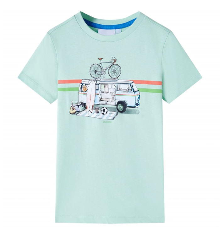 T-shirt pour enfants menthe claire 128 | Mobilier & Déco